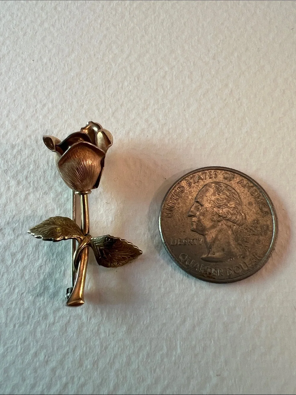 Krementz Bronze Rose Brooch